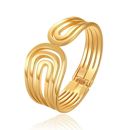 Hollow Out 304 Stainless Steel Hinged Bangles for Women FS-WG4A512-01-1