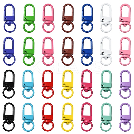 15 Colors Zinc Alloy Baking Paint Swivel Snap Hooks Clasps FIND-YW0005-53-1