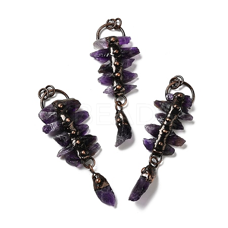 Natural Amethyst Big Pendants G-D483-03R-01-1