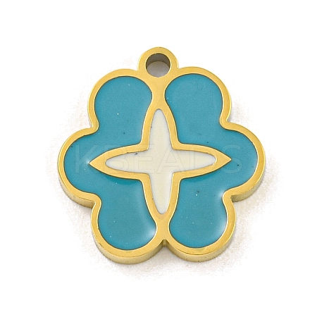 316 Surgical Stainless Steel Enamel Charms STAS-M073-33A-02G-1-1