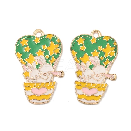 Animal Forest Theme Zinc Alloy Enamel Pendants FIND-Z065-01G-1