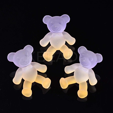 1-Hole Transparent Spray Painted Acrylic Buttons BUTT-N020-001-B04-1