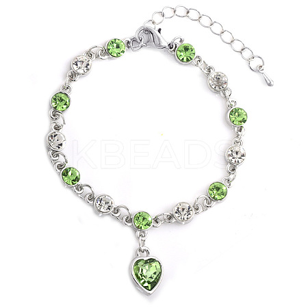 Alloy Rhinestone Charm Bracelets FS-WG1766B-02-1
