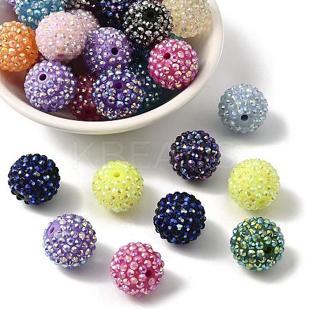 AB-Color Resin Rhinestone Beads X-RESI-S315-18x20-M-1