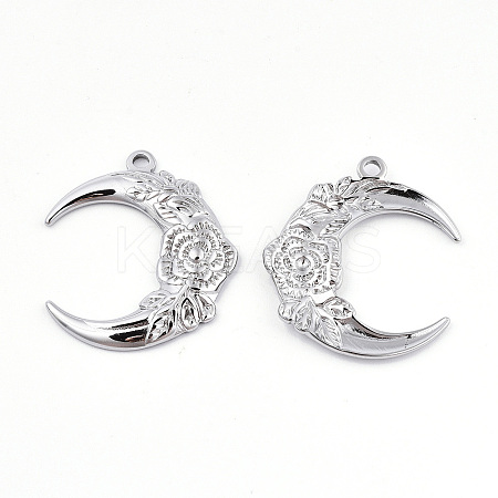 Non-Tarnish 201 Stainless Steel Pendants X-STAS-N098-066P-1