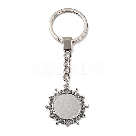 304 Stainless Steel Keychains Component LS-STAS-D373-06P-1
