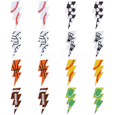 16Pcs 8 Colors Lightning Hotfix Patches PATC-HS0001-06-1