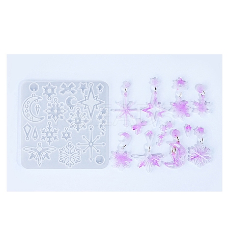 Snowflake Series DIY Silicone Ornaments Pendant Molds SIMO-R012-03B-1