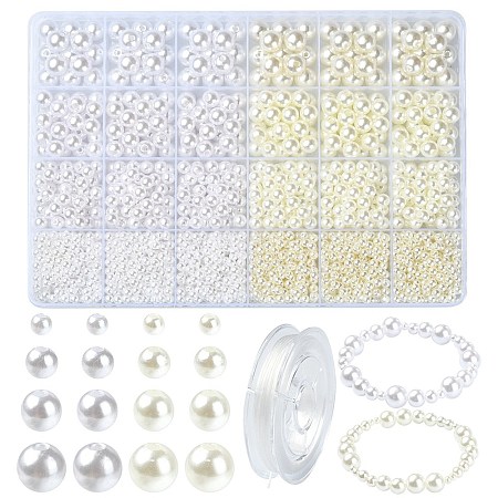 DIY Imitation Pearl Bracelet Making Kit DIY-YW0008-14-1