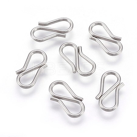 Tarnish Resistant 304 Stainless Steel S-Hook Clasps LS-X-STAS-O118-67P-1