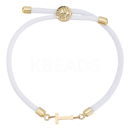 1pc Adjustable Nylon Cord Slider Bracelets for Women BJEW-LP0001-33T-G-1