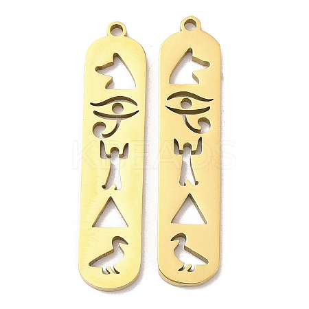 Ion Plating(IP) 304 Stainless Steel Pendants X-STAS-L020-003G-1
