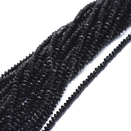 Natural Black Tourmaline Beads Strands G-I249-D13-1
