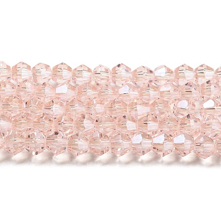 Transparent Electroplate Glass Beads Strands GLAA-F029-3mm-C26-1