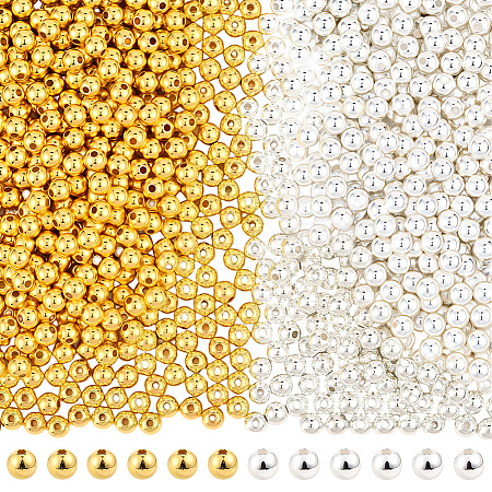 1200Pcs 2 Colors CCB Plastic Beads CCB-PA0001-04C-1