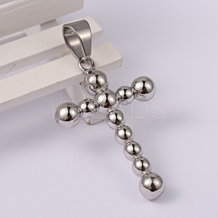 Tarnish Resistant Cross 304 Stainless Steel Big Pendants LS-STAS-K059-P-1