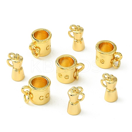 10Pcs 2 Style Brass Pendants KK-CJ0002-14-1