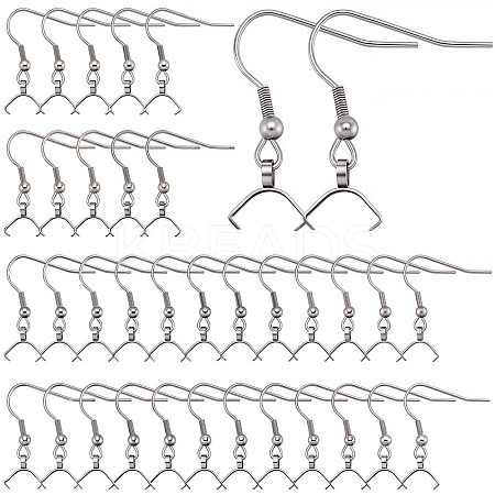 50Pcs 304 Stainless Steel Earring Hooks STAS-SC0008-30-1