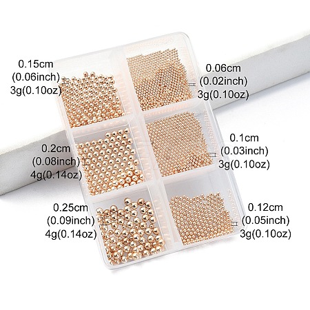 20G Stainless Steel Micro Beads MRMJ-YW0001-065B-RG-1