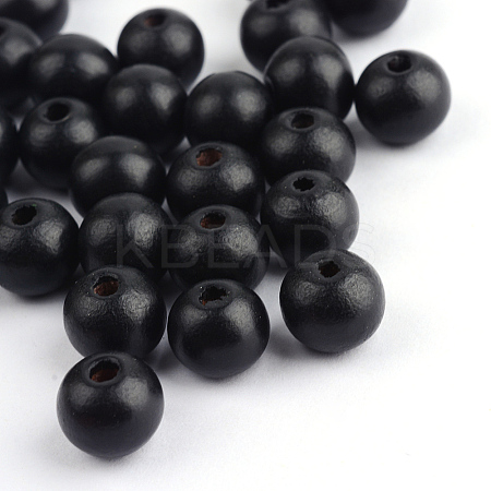 Dyed Natural Wood Beads X-WOOD-S662-9x10mm-06-1