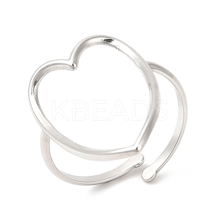 Non-Tarnish 201 Stainless Steel Open Cuff Ring X-RJEW-E063-47P-1