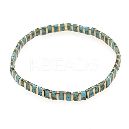 Bohemian Glass Seed Beaded Stretch Bracelets JM4508-27-1