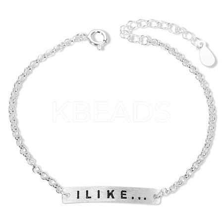 SHEGRACE Simple Fashion Sterling Silver Link Bracelet JB42A-1