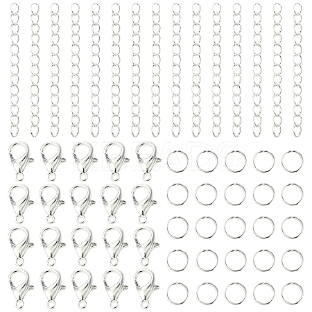 Iron Ends with Twist Chain Extension & Open Jump Rings DIY-YW0010-74S-1