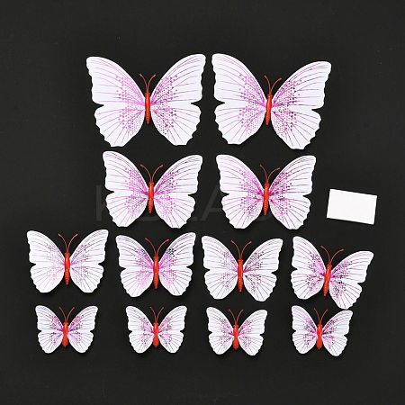 PVC Plastic Artificial 3D Butterfly Decorations DIY-I072-02A-1