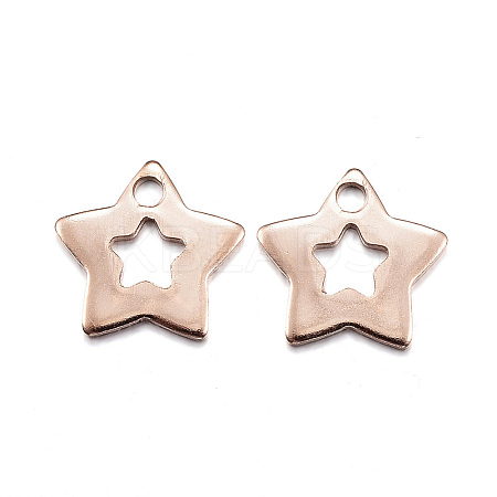 Ion Plating(IP) 304 Stainless Steel Charms LS-STAS-D167-12RG-1