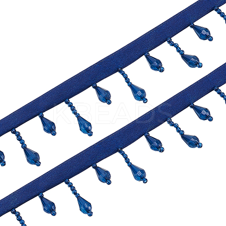 3 Yards Polyester Acrylic Beaded Trim OCOR-OC0001-88A-1