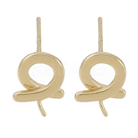 Brass Stud Earring Findings KK-G497-31G-1