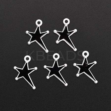 Spray Painted Alloy Enamel Pendants X-ENAM-R136-42B-1