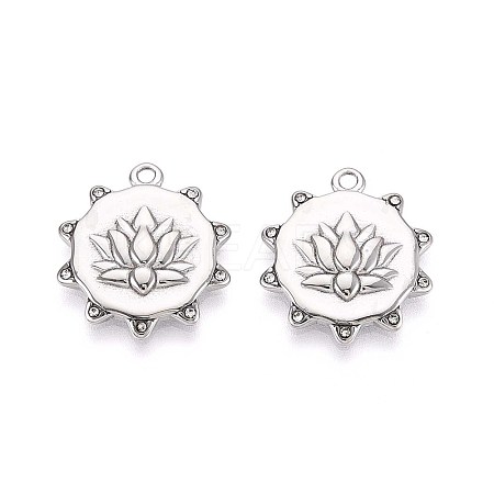 304 Stainless Steel Rhinestone Pendants STAS-N109-254P-1