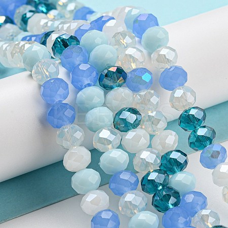 Glass Beads Strands EGLA-A034-M8mm-12-1