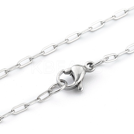 Non-Tarnish 304 Stainless Steel Paperclip Chain LS-NJEW-H205-03P-1