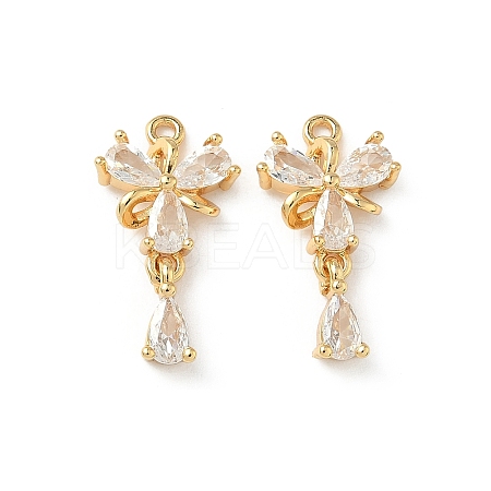 Brass Micro Pave Cubic Zirconia Pendants KK-Z136-48G-1