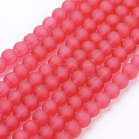 Baking Paint Transparent Glass Bead Strands LS-GLAA-S031-4mm-40-1
