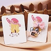 Rectangle Paper Hair Clip Display Cards CDIS-C004-03G-1