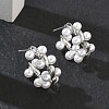 Brass Stud Earrings for Women EJEW-A168-21P-1