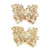 Brass Micro Pave Clear Cubic Zirconia Beads KK-Z059-03G-1