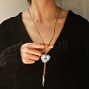 Alloy Pendant Necklaces with  Synthetic Turquoise NJEW-A022-02B-1