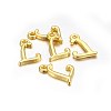 Golden Plated Alloy Letter Pendants X-PALLOY-J718-01G-L-2