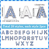 52Pcs 26 Styles Alloy Rhinestone Slide Charms FIND-SC0009-81A-2