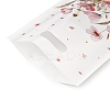 50Pcs 2 Styles Flower Printed Plastic Gift Storage Tote Bags PL-CBAAD12-04-3