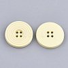 Painted Wooden Buttons WOOD-Q040-002H-2