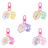 20Pcs 4 Style Shell Pearl & Acrylic Pendant Decorations KEYC-YW00214-1