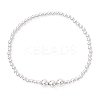 Electroplate Non-magnetic Synthetic Hematite Round Beads Stretch Bracelets for Women BJEW-JB12584-01-1