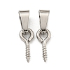 Tarnish Resistant 304 Stainless Steel Screw Eye Pin Peg Bails STAS-R233-01B-P-1