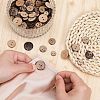240Pcs 4 Styles 2-Hole Flat Round Coconut Buttons BUTT-CA0001-10-3
